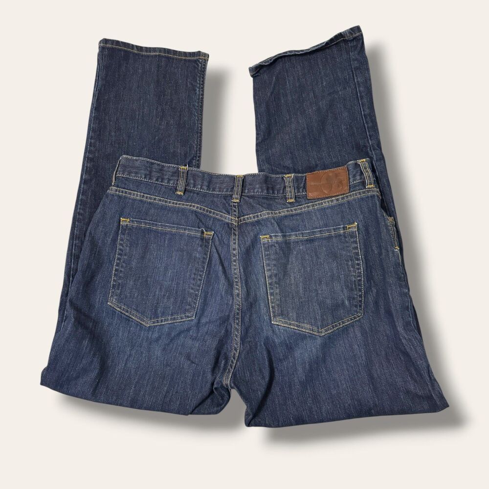 Hart Schaffner Marx Jeans Mens 38x30 Dark Blue Straight Leg Denim Classic Fit
